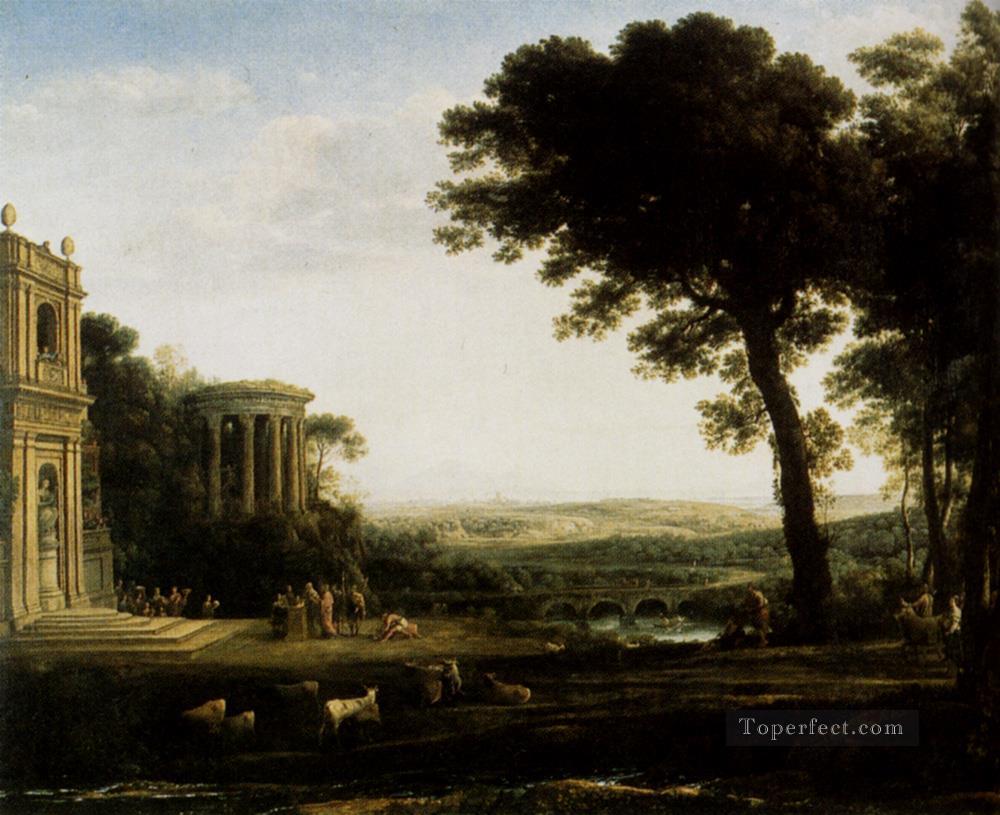 Landscape With A Sacrifice To Apollo Claude Lorrain Oil Paintings